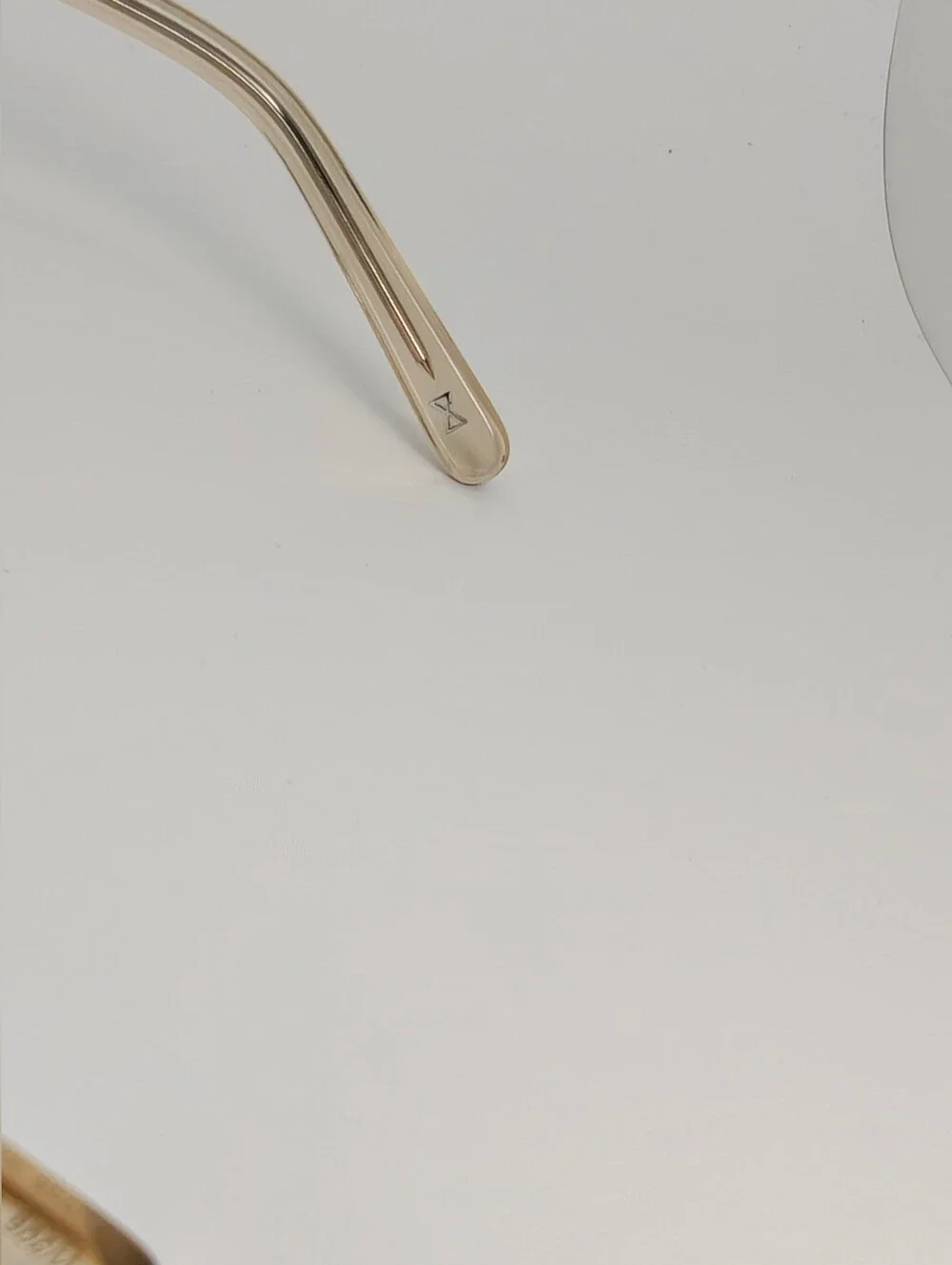 Ona. RFLKT. Clear Beige Round Frame Glasses.